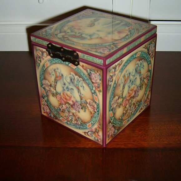 Vintage Enesco A Circus Dream Ladyrose Unicorn Music Jack in the Box - Picture 5 of 7